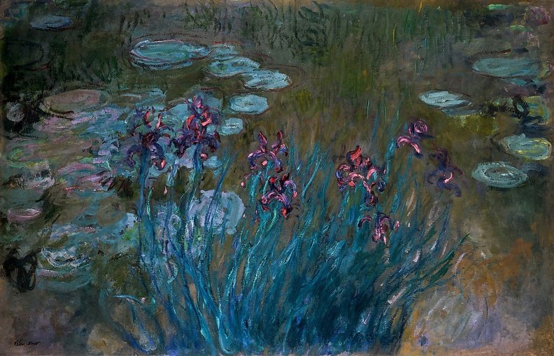 MONET CLAUDE IRISES AND WATER LILIES 1914 1917