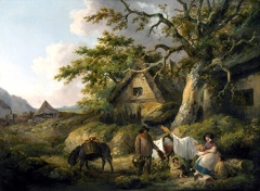 MORLAND GEORGE VIEW AT ENDERBY LEICESTERSHIRE HOUSTON