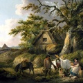 MORLAND GEORGE VIEW AT ENDERBY LEICESTERSHIRE HOUSTON