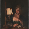 MORLAND HENRY ROBERT WOMAN READING BY PAPER BELL SHADE GOOGLE