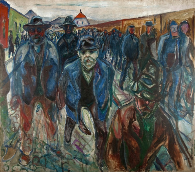MUNCH EDVARD WORKERS ON THEIR WAY HOME C1913