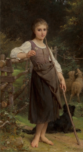 MUNIER EMILE SHEPHERDESS 1888