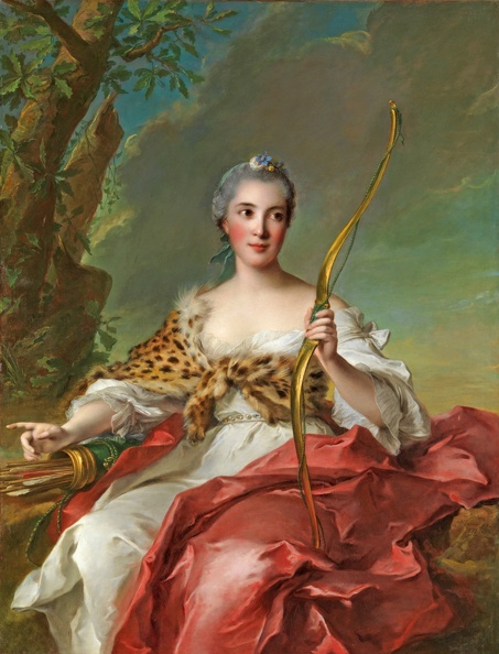 NATTIER JEAN MARC PRT OF MADAME DE MAISON ROUGE AS DIANA 1756