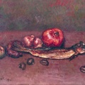 NONELL ISIDRE STILLIFE ONIONS AND HERRING 1910 CATA