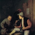 OSTADE ADRIAEN JANSZ VAN PAESANTS SMOKING IN TAVERN 1645 55 TH BO
