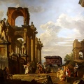 PANINI GIOVANNI PAOLO ROMAN FORUM WITH PHILOSOPHERS AND SOLDIERS AMONG ANCIENT RUINS TOKYO