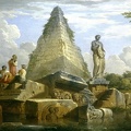 PANINI GIOVANNI PAOLO RUINAS CON LA PIRAMIDE DE CAYO CESTIO 1780 PRADO