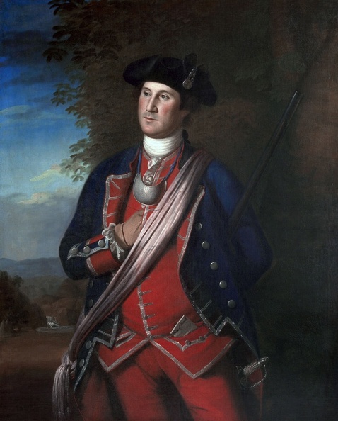 PEALE CHARLES WILLSON PRT OF WASHINGTON NELL UNIFORME DI UN COLONNELLO 1772