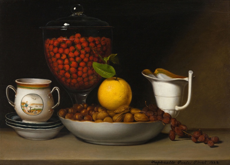 PEALE REMBRANDT STILLIFE STRAWBERRIES NUTS C CHICA