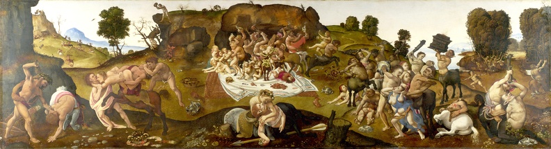 PIERO DI COSIMO FIGHT BETWEEN LAPITHS AND CENTAURS LO NG