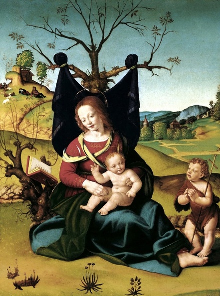 PIERO DI COSIMO MADONNA AND CHILD YOUNG JOHN BAPTIST 1505 1510 LIEC