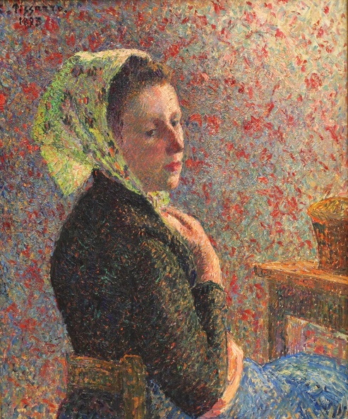 PISSARRO CAMILLE WOMAN GREEN SCARF 1893 ORSAY