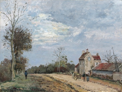 PISSARRO CAMILLE HOUSE OF MONSIEUR MUSY ROAD OF MARLY LOUVECIENNES 1872 SOTHEBY