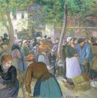 PISSARRO CAMILLE POULTRY MARKET AT GISORS GOOGLE