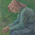 PISSARRO CAMILLE SEATED PEASANT WOMAN 1983713 YALE UNIVERSITY ART GALLERY