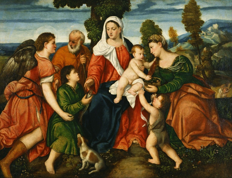 PITATI BONIFAZIO DE VERONESE ST. FAMILY WITH TOBIAS AND ANGEL ST. DOROTHY GIOVANNINO AND MIRACLE OF CORN BE GOOGLE