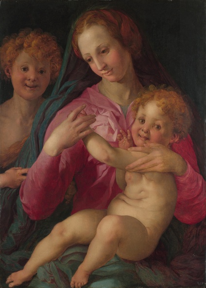 PONTORMO JACOPO CARUCCI FOLLOWER MADONNA AND CHILD INFANT BAPTIST LO NG