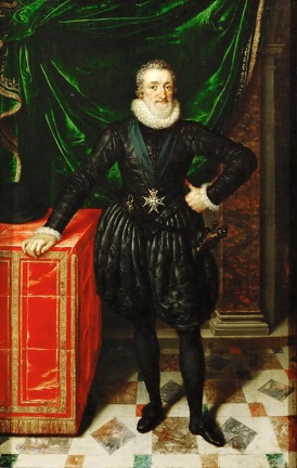 POURBUS FRANS YOUNGER PRT OF HENRY IV KING OF FRANCE IN BLACK DRESS 1610