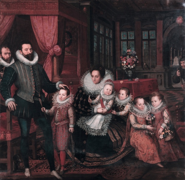 POURBUS FRANS YOUNGER PRT OF CHARLES 2ND PRINCE OF ARENBERG AND FAMILY