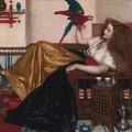 PRINSEP VALENTINE CAMERON RECLINING WOMAN WITH PARROT BY
