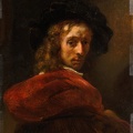 REMBRANDT H.V.R. MAN IN RED CLOAK EARLY 1650 STYLE MET