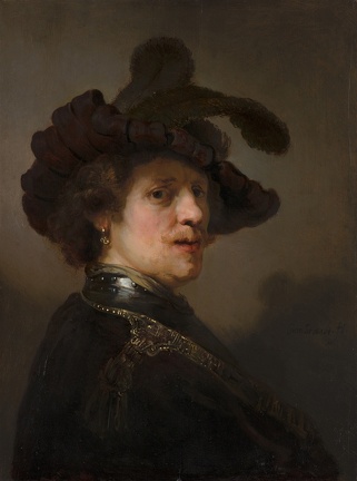 REMBRANDT H.V.R. TRONIE OF MAN WITH FEATHERED BERET MAUR