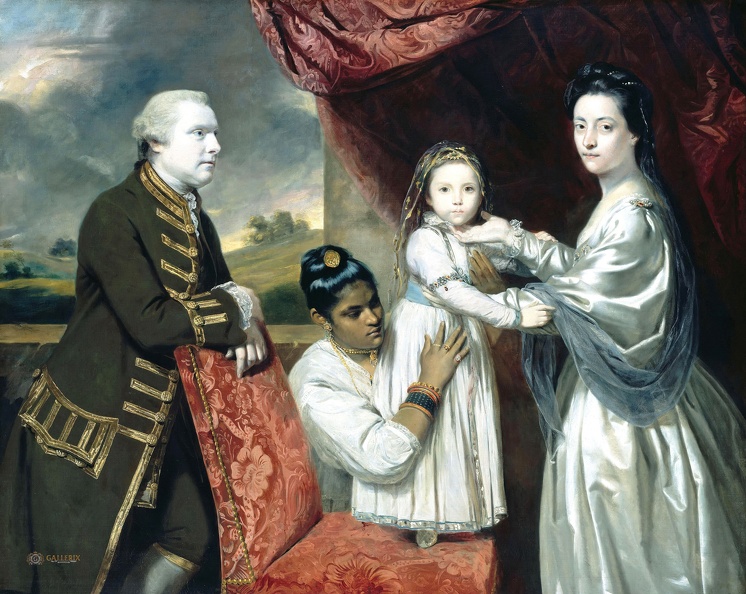 REYNOLDS_JOSHUA_PRT_OF_GEORGE_CLIVE_AND_HIS_FAMILY_INDIAN_MAID_1765.JPG