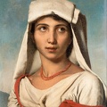 ROBERT LEOPOLD YOUNG NEAPOLITAN WHITE KERCHIEF AND CORAL NECKLACE