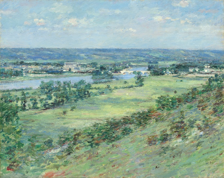 ROBINSON THEODORE VALLEY OF SEINE FROM HILLS OF GIVERNY BY 1892 CORCORAN