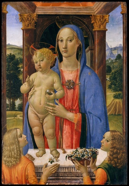 ROSSELLI COSIMO MADONNA AND CHILD ANGELS GOOGLE MET