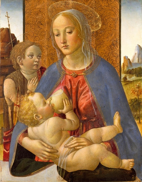 ROSSELLI COSIMO MADONNA AND CHILD YOUNG ST. JOHN BAPTIST MET