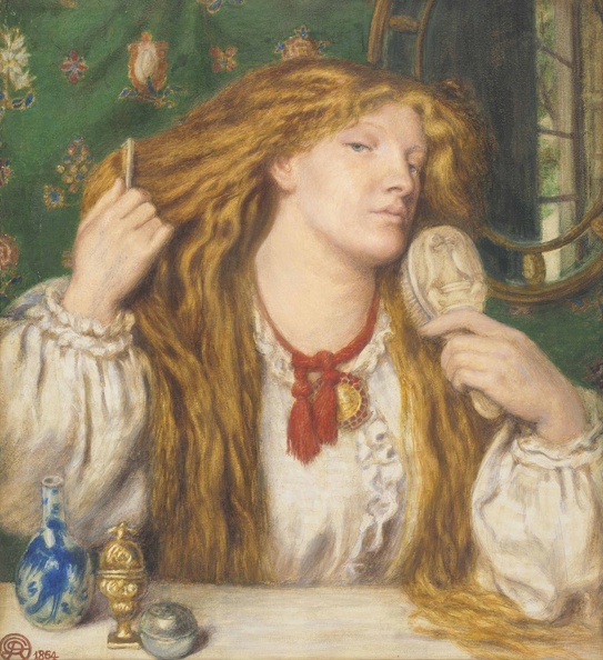 ROSSETTI DANTE GABRIEL WOMAN COMBING HER HAIR