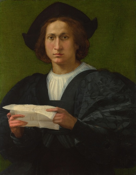 ROSSO FIORENTINO PRT OF YOUNG MAN HOLDING LETTER LO NG