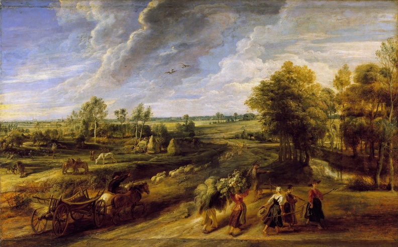 RUBENS P.P. LANDSCAPE RETURN FROM HARVEST LO NG