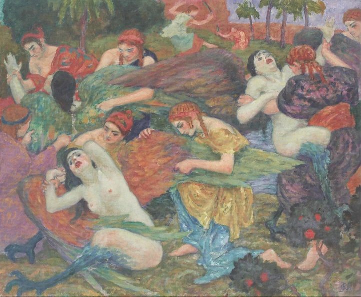 RUPERT BUNNY MUSES PLUCKING WINGS