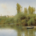 SANCHEZ PERRIER EMILIO BANK OF GUADAIRA WITH BOAT