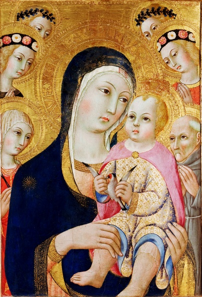 SANO DI PIETRO MADONNA AND CHILD CHILD SST. APOLLONIA AND BERNARDINO AND FOUR ANGELS GOOGLE