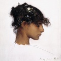 SARGENT J. S. ROSINA FERRARA HEAD OF A CAPRI GIRL 1878