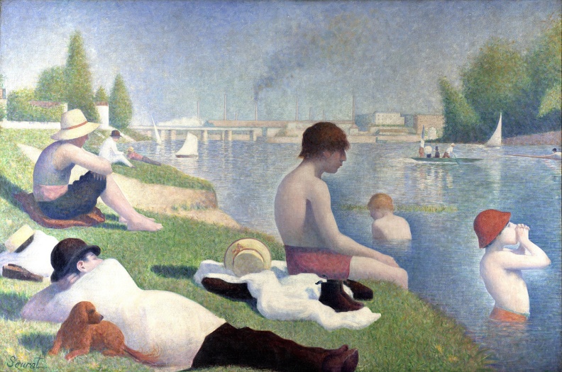 SEURAT GEORGES BATHERS ASNIERES 1884 LO NG
