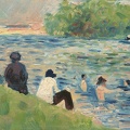 SEURAT GEORGES BATHERS STUDY FOR BATHERS AT ASNIERES