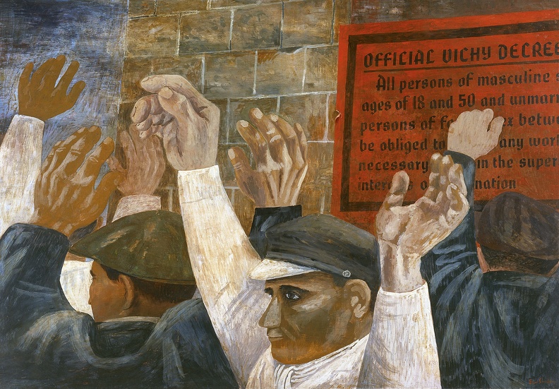 SHAHN BEN FRENCH WORKERS 1942 TH BO