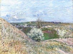 SISLEY ALFRED HILLS OF ST. MAMMES AT SPRING 1880 SOTHEBY