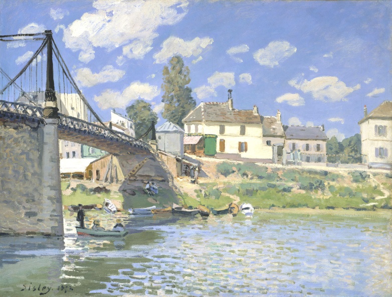 SISLEY ALFRED BRIDGE AT VILLENEUVE LA GARENNE 1872 MET