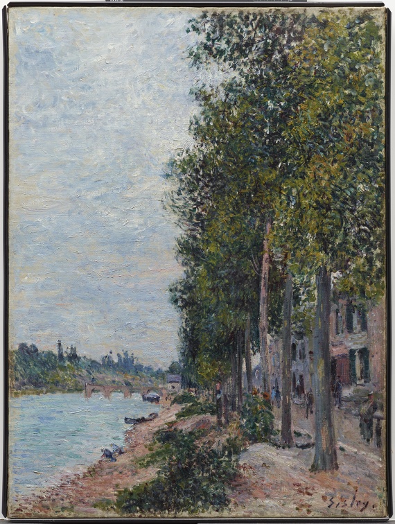 SISLEY ALFRED ROAD ALONG SEINE AT ST. MAMMES 1985R69 DALLAS MUSEUM OF ART