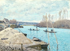 SISLEY ALFRED SEINE AT PORT MARLY PILES OF SAND 1875 CHICA
