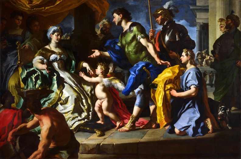 SOLIMENA FRANCESCO DIDO RECEIVING AENEAS AND CUPID DISGUISED AS ASCANIUS LO NG