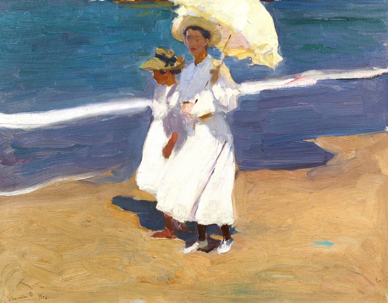 SOROLLA JOAQUIN BASTIDA ON BEACH 1906