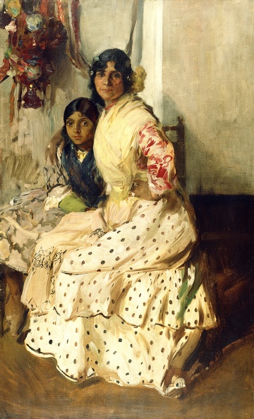 SOROLLA JOAQUIN BASTIDA PRT OF GYPSY WOMAN HER DAUGHTER PEPILLA 1910 GETTY
