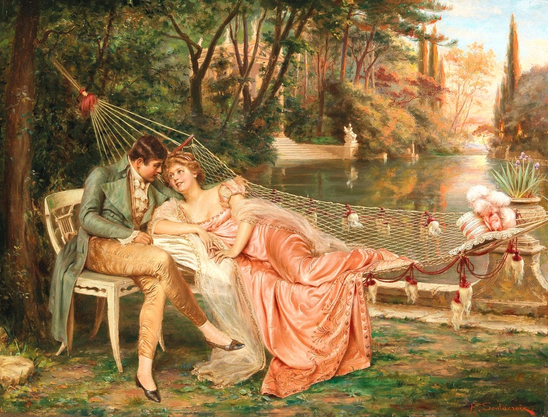 SOULACROIX FREDERIC FLIRTING IN PARK OF VILLA BORGHESE ROME