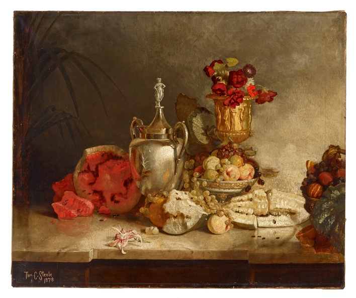 STEELE_THEODORE_CLEMENT_STILLIFE_OF_FRUIT_AND_URN_INDIAB.JPG